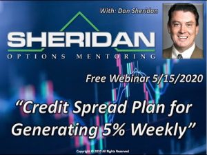 Sheridan Mentoring - Credit Spread Plan to Generate 5% Weekly