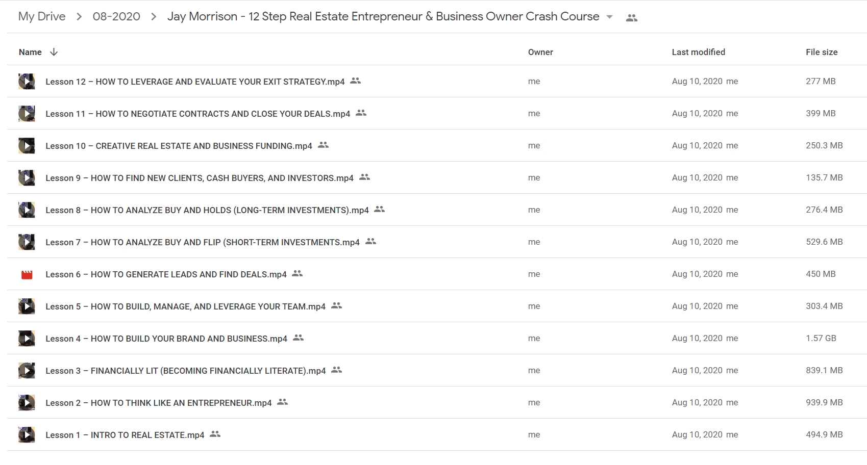 JAY MORRISON - 12 Step Real Estate Entrepreneur and Business Owner Crash Course