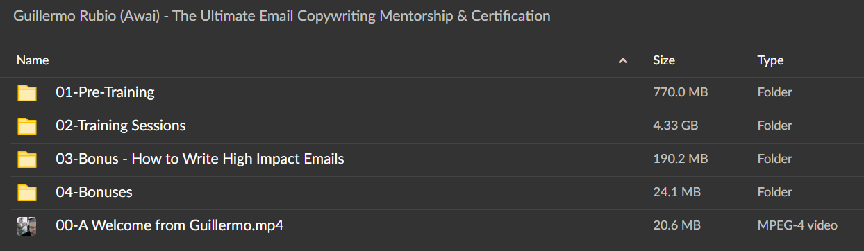 Guillermo Rubio (Awai) - The Ultimate Email Copywriting Mentorship & Certification