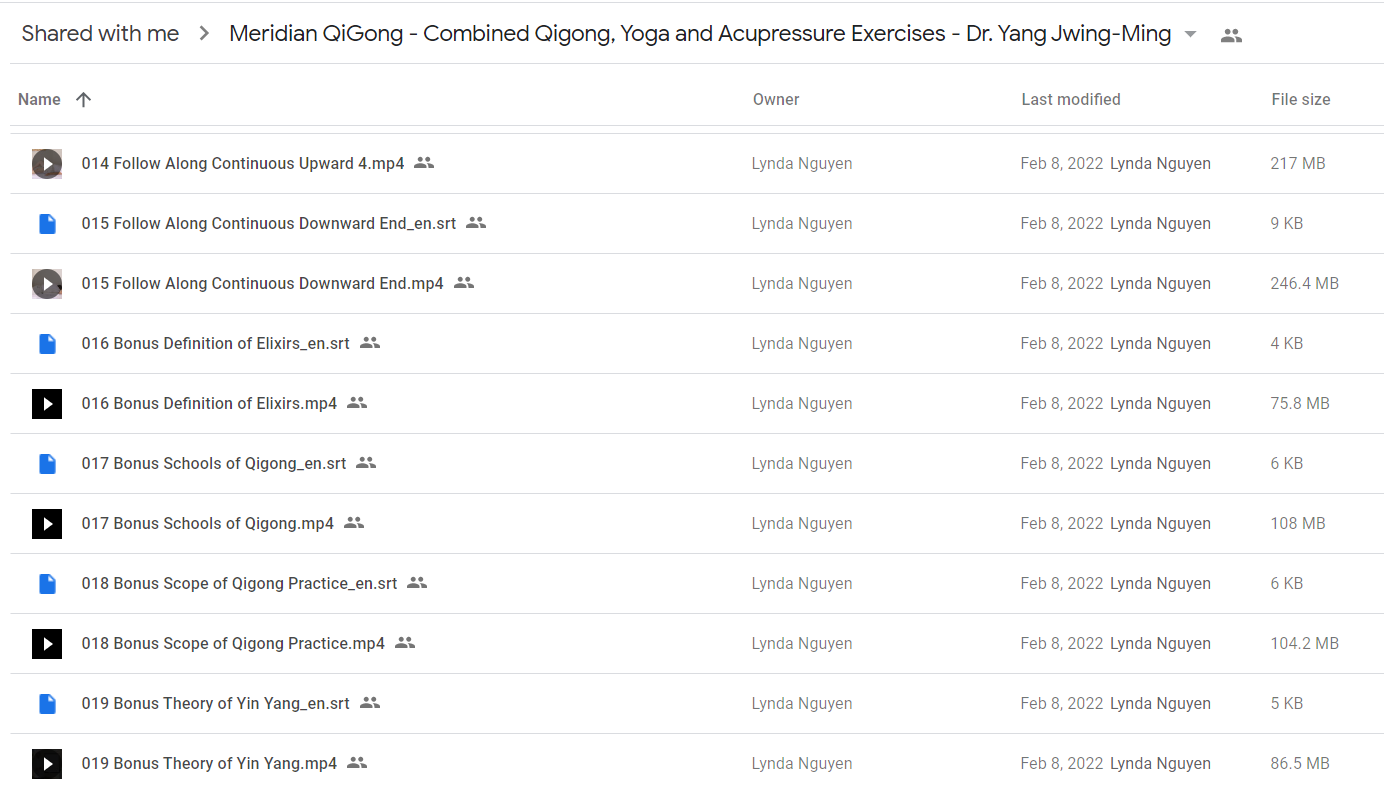 Meridian QiGong - Combined Qigong, Yoga and Acupressure Exercises - Dr. Yang Jwing-Ming